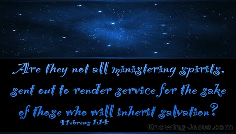 Hebrews 1:14 Are They Not All Ministering Spirits (blue)